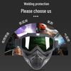Electric Welding Protective Mask with Anti-Fog, Anti-Light, Anti-Arc, Eye Protection, Anti-Splash, Anti-UV Full Face and Goggles.