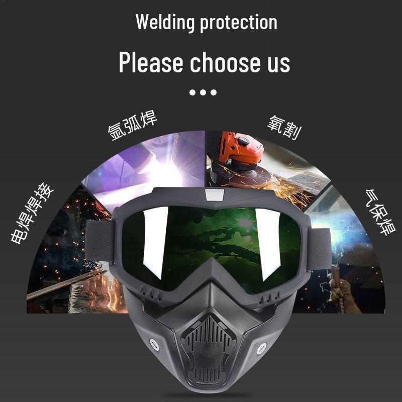 Electric Welding Protective Mask with Anti-Fog, Anti-Light, Anti-Arc, Eye Protection, Anti-Splash, Anti-UV Full Face and Goggles.