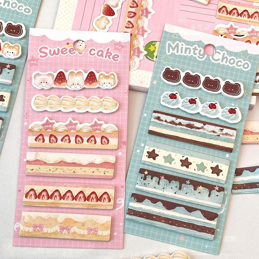 Strawberry Cake Sticky Notes Index Tabs Student Labeled Notes Stickers Bookmark Stickers Ins Cute Creative Label Stickers