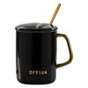 Creative Valentine'S Day Gift, Romantic Couple Cup Gold-Plated Water Cup, Coffee Cup With Lid Spoon