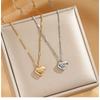 Minimalist Versatile Stainless Steel Love Heart Clavicle Necklace For Women