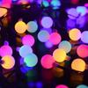 Round LED String Lights: White & Colored Bulbs for Christmas, Holidays, Camping, and More
