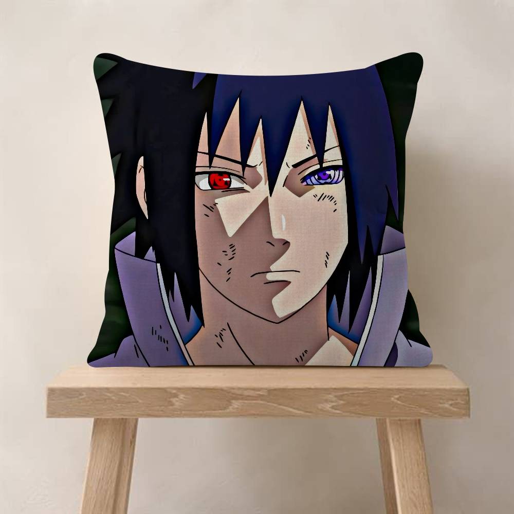 Anime N-Naruto Uchiha Sasuke Pillow Anime Pillow Sofa Bed Head Pillow Cover Cushion Cover Fashion