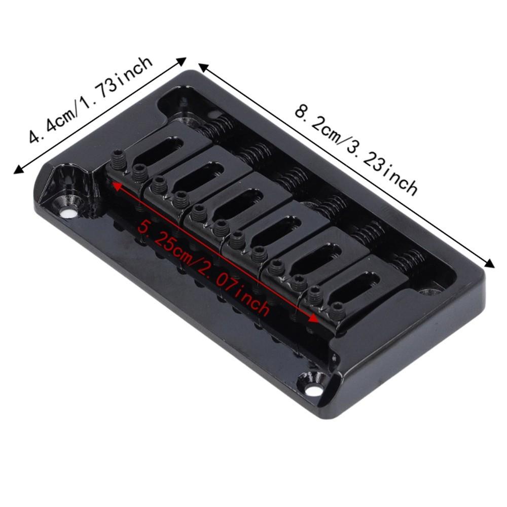 52.5mm Width Electric Guitar Bridge Zinc Alloy Through Body Bridge For Electric Guitar