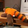 1Pc 30cm Lovely Plush Lying Grey Raccoon Toys Kawaii Panda Fox Plushie Pillow Stuffed Soft Animal Cushion Birthday Gift