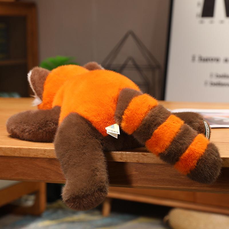 1Pc 30cm Lovely Plush Lying Grey Raccoon Toys Kawaii Panda Fox Plushie Pillow Stuffed Soft Animal Cushion Birthday Gift