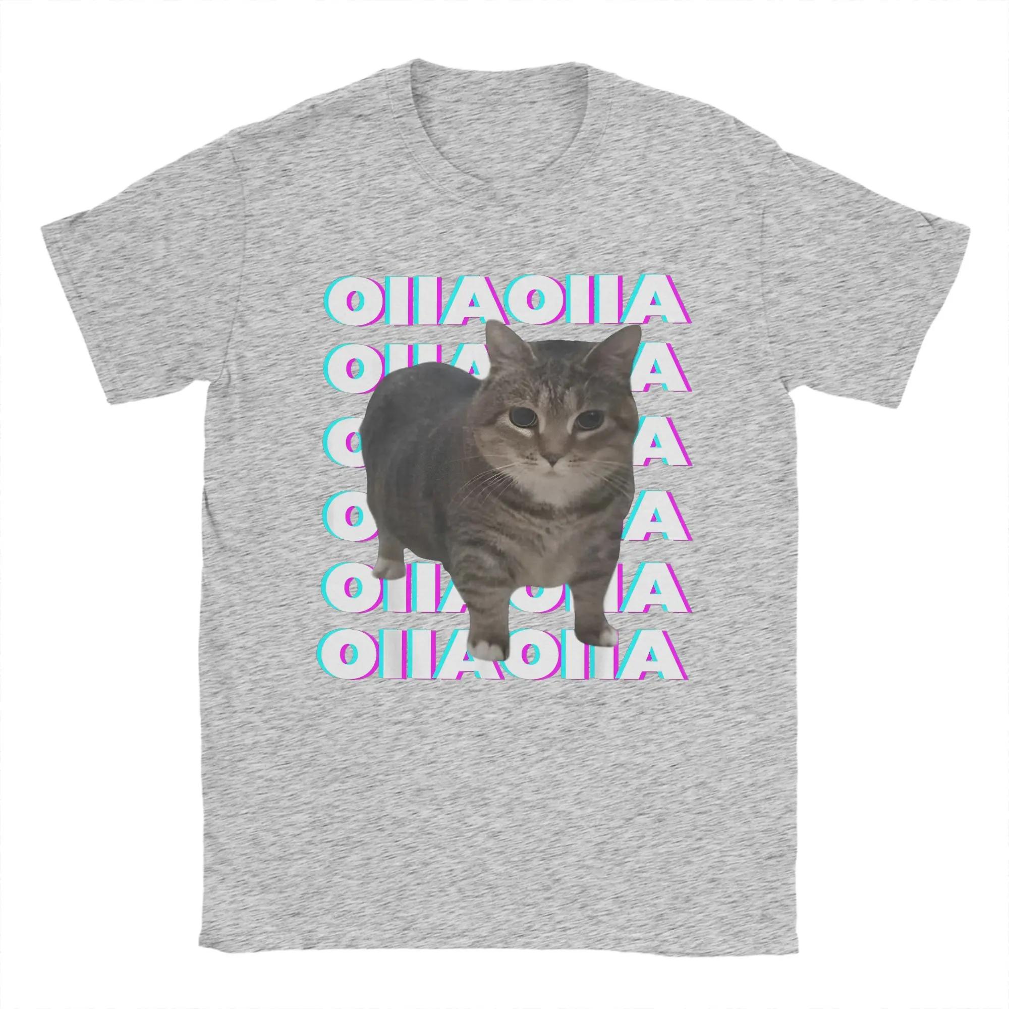

OIIA OIIA Glitch Disco Spinning Cat Meme Women s T-Shirt Short Sleeve Crew Neck Cotton Funny Fashion Basic Streetwear 3XL