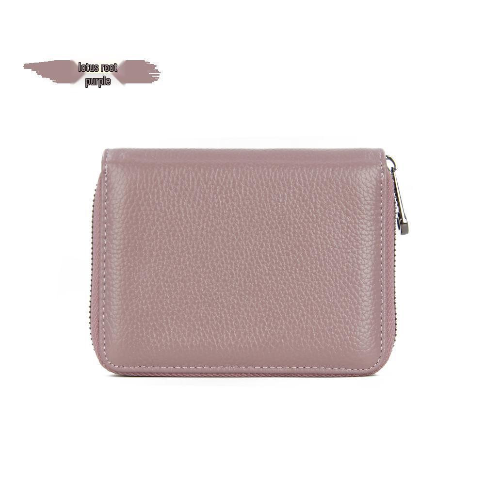 

Кожаный кошелек-аккордеон из коровьей кожи с RFID-защитой: Многослотовый держатель для карт и держатель для паспорта для женщин.