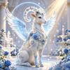 New 2D Flat Goat Hanging Ornament Shining Artificial Rhinestone Goat Pendant Simulation Acrylic Zodiac Goat Souvenir Bag Charms