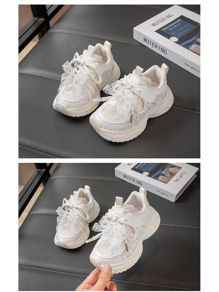 Girls' Soft Sole Sneakers 2025: Spring/Autumn Casual Shoes for Students, Ages 6-12.