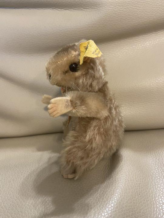 [USED] Steiff Piff Marmot Mouse Plush Toy Teddy Bear Guinea Pig