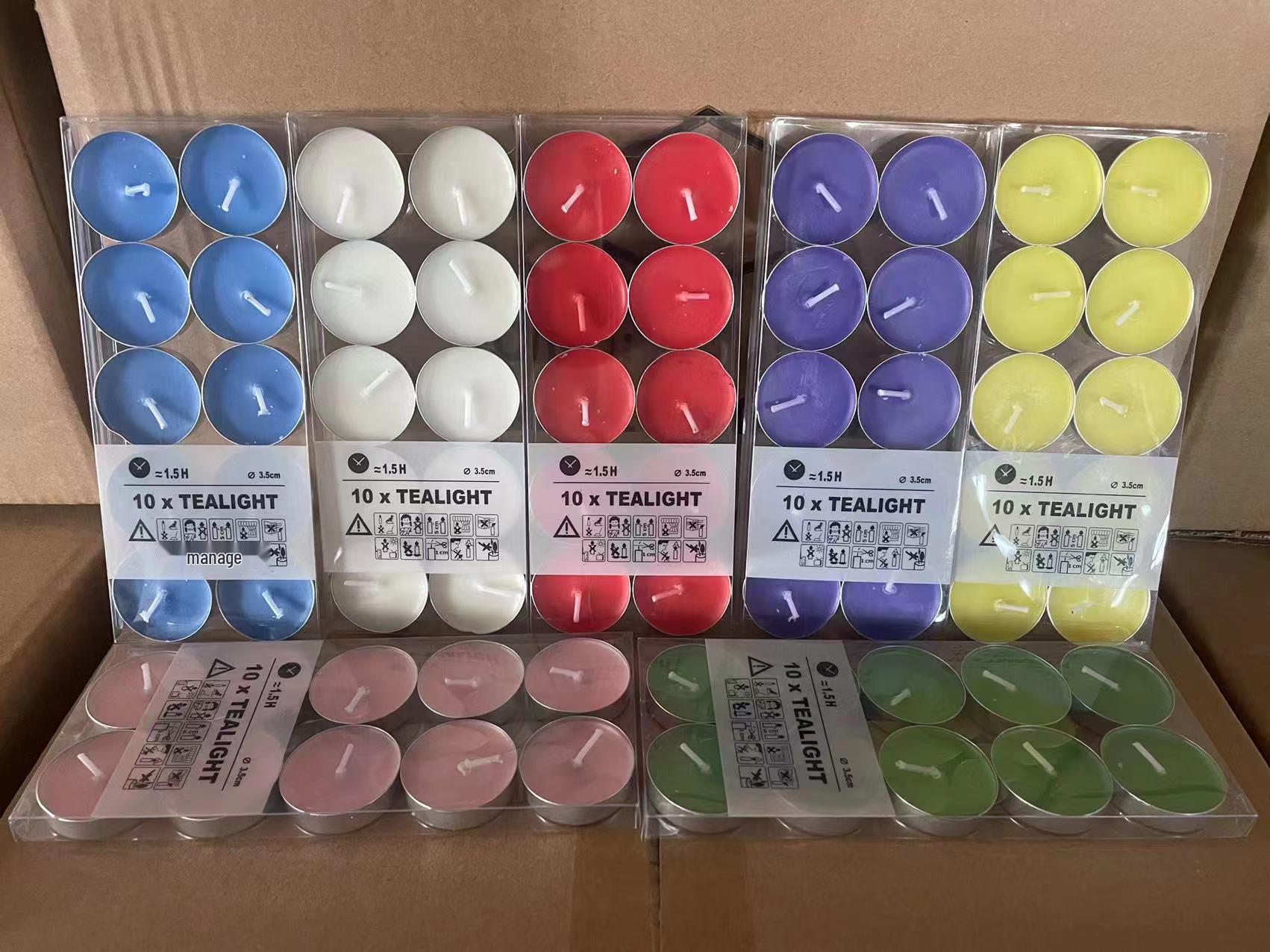 PVC Wax Seal Tool Set with Scented, Smokeless Tea Light Candles - Pack of 10 for Confessions, Proposals, Birthdays. White (Pack of 10)