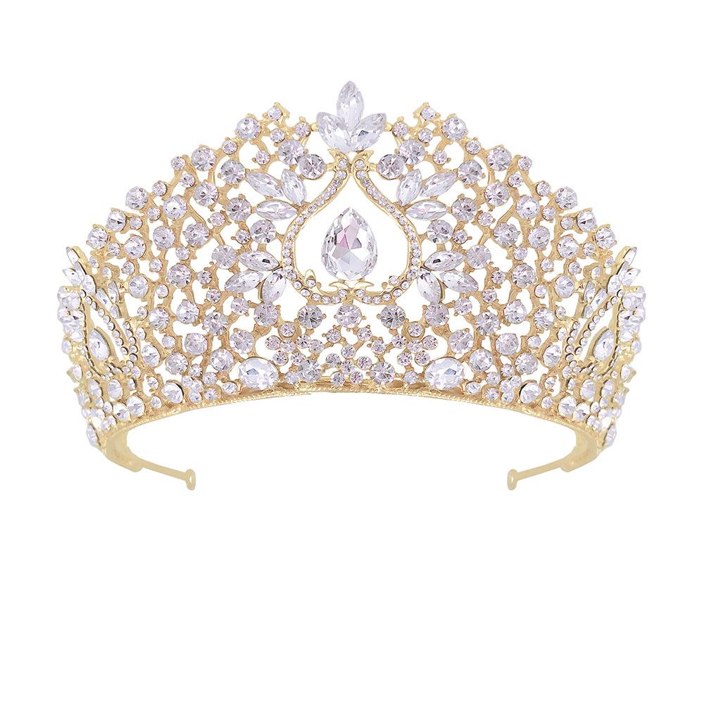 

Свадебная тиара Темпераментная королева Стразы Циркон Корона Свадебные аксессуары для волос Банкет Аксессуары для свадебного платья