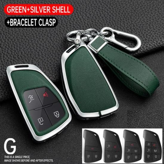 1Pc Zinc Alloy Remote Key Fob Cover Case For Chevy Suburban Silverado Tahoe