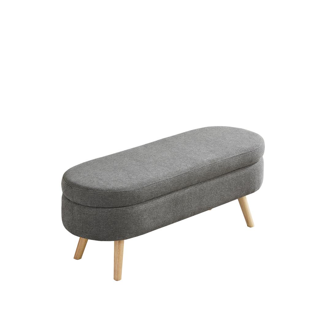 Panca con Spazio Contenitore, Lunga 110 cm, Moderna, con Rivestimento in Ciniglia, Ideale per Cambiarsi le Scarpe, Adatta per Camera da Letto, Corridoio o Soggiorno