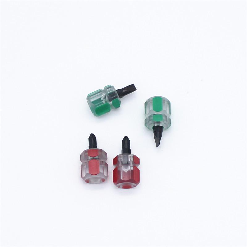 

Compact Phillips Micro Screwdriver with Short Handle Green Slotted