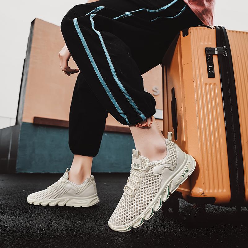 2024 New Summer Sneakers Men Mesh Breathable Running Tennis Shoes Outdoor Sports Tenis Masculino Black Casual Walking Shoes