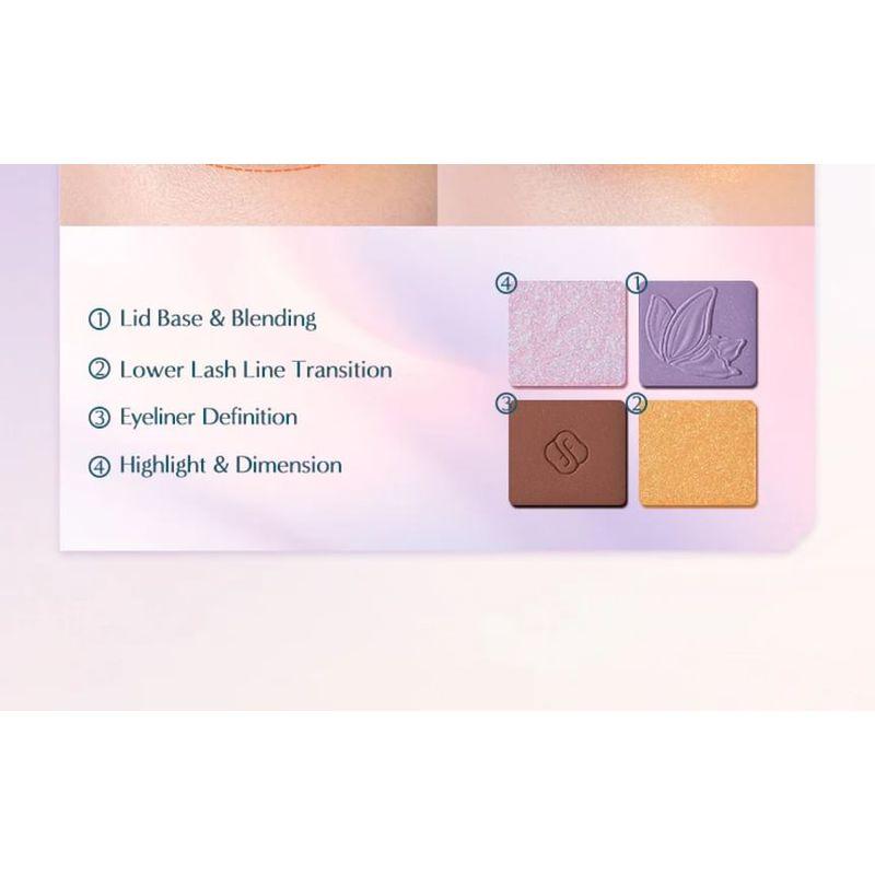 Florasis - Butterfly Glitter Lidschatten-Palette mit 4 Farben - 2 Typen