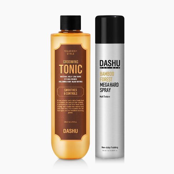 DASHU Classic Style Grooming Tonic 200ml + For Men Bamboo Forest Mega Hard Spray 180ml