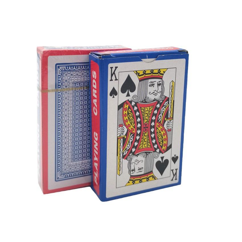 Red & Blue K-Card Paper Playing Cards for Poker, Chess, Table Games & Advertising