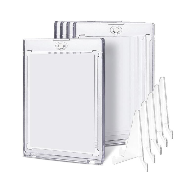35Pt Magnetic Card Holder Set Display Case Fit For Yugioh Pokmon Game Sports Trading Cards Sleeves Hard Acrylic Protector Toy