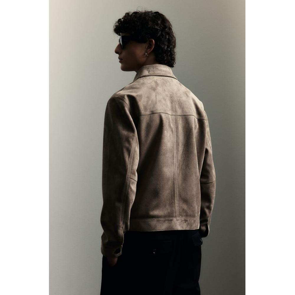 H M sliM Fit Jacket Grey