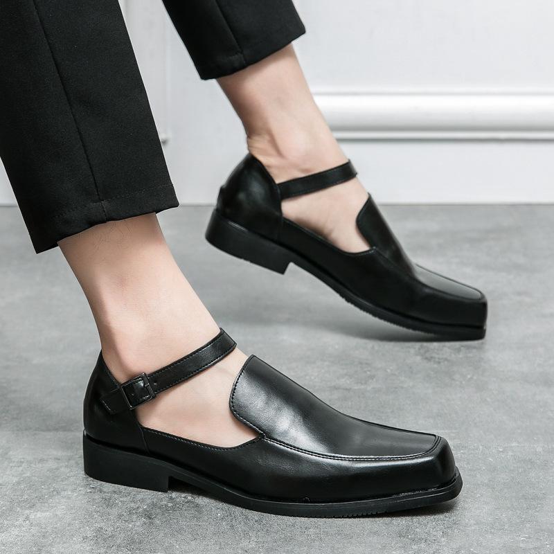 Summer Men's Bag Head Sandals Size 38-46 Business Pointed Head Cool Slippers Foreign Trade Leather Shoes Men's Foot Shoes