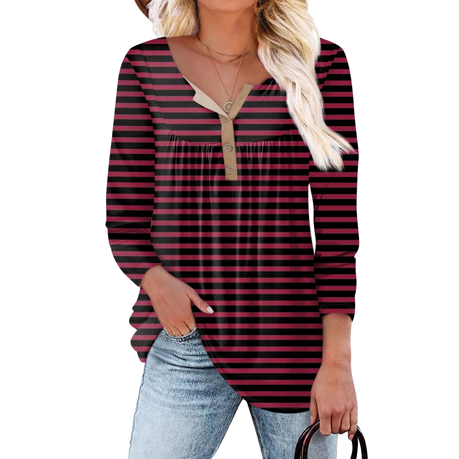 

Летняя женская мода, повседневная блузка с круглым вырезом и рукавами 3/4, пуловер с принтом XL винный