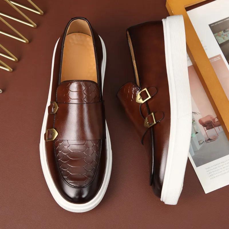 Loafers For Men Luxury Brand Genuine Leather Casual Driving Shoes Fashion Work Designer 2025 New Arrival Original Big Size 38-46