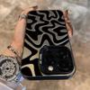 Black Water Ripple Phone 15 14 13 12 11 Pro Max Shockproof Bumper Back Cover For iPhone 16 Case Funda Bumber