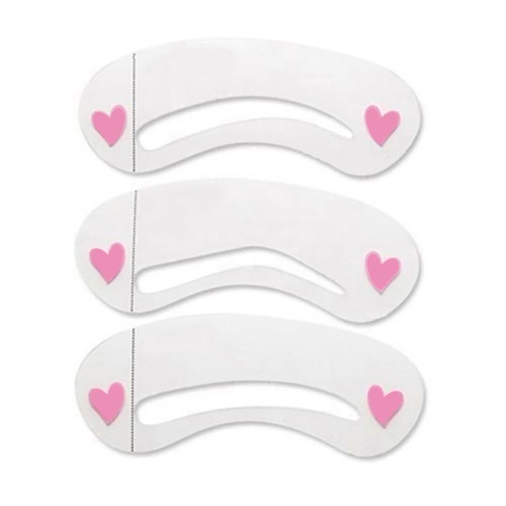 Fashion Casual 3 Pcs/1 Set Durable Eyebrow Assistant Template Drawing Card Brow Make Up Stencil