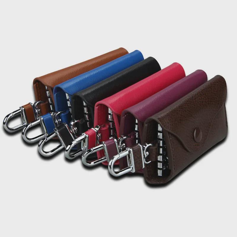 Genuine Leather Universal Car Key Bag for Men - Multifunctional Gift