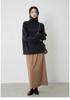 Women's High Neck Merino Wool Sweater - 2025 Autumn/Winter Korean Style Knit