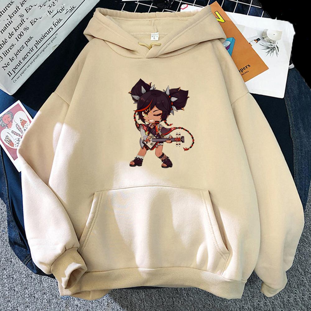Harajuku Xinyan Genshin Impact Hoodies Männer/Frauen Kleidung Grunge Hoodie Punk Gothic Unisex Crewneck Sweatshirts Anime Streetwear Kpop