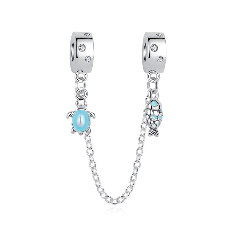 New Copper Charm Bead Charms Safety Chain Music Notes Love Heart Pendant Bead Charms Compatible With Do It Yourself Bracelets Bangles Women Diy Jewell