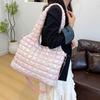 Women Quilted Hobo Shoulder Bag Grid Padded Tote Handbags Puffer Crossbody Bags Travel Work Carryall Space Top-Handle Bags