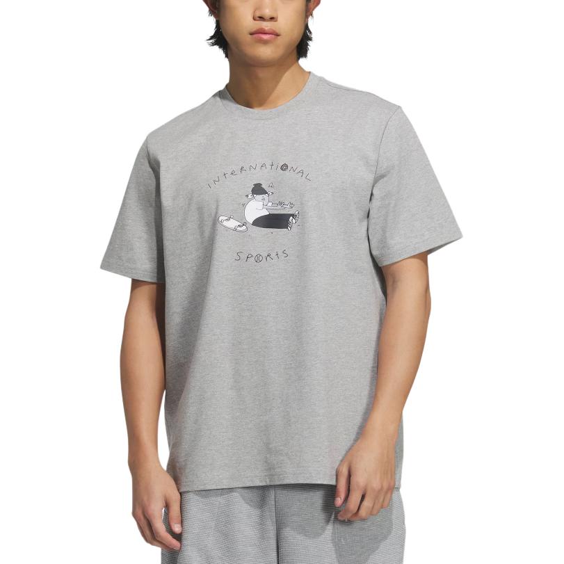 Adidas Originals SS25 T Shirt Men's Medium Heather Gray KA2251-