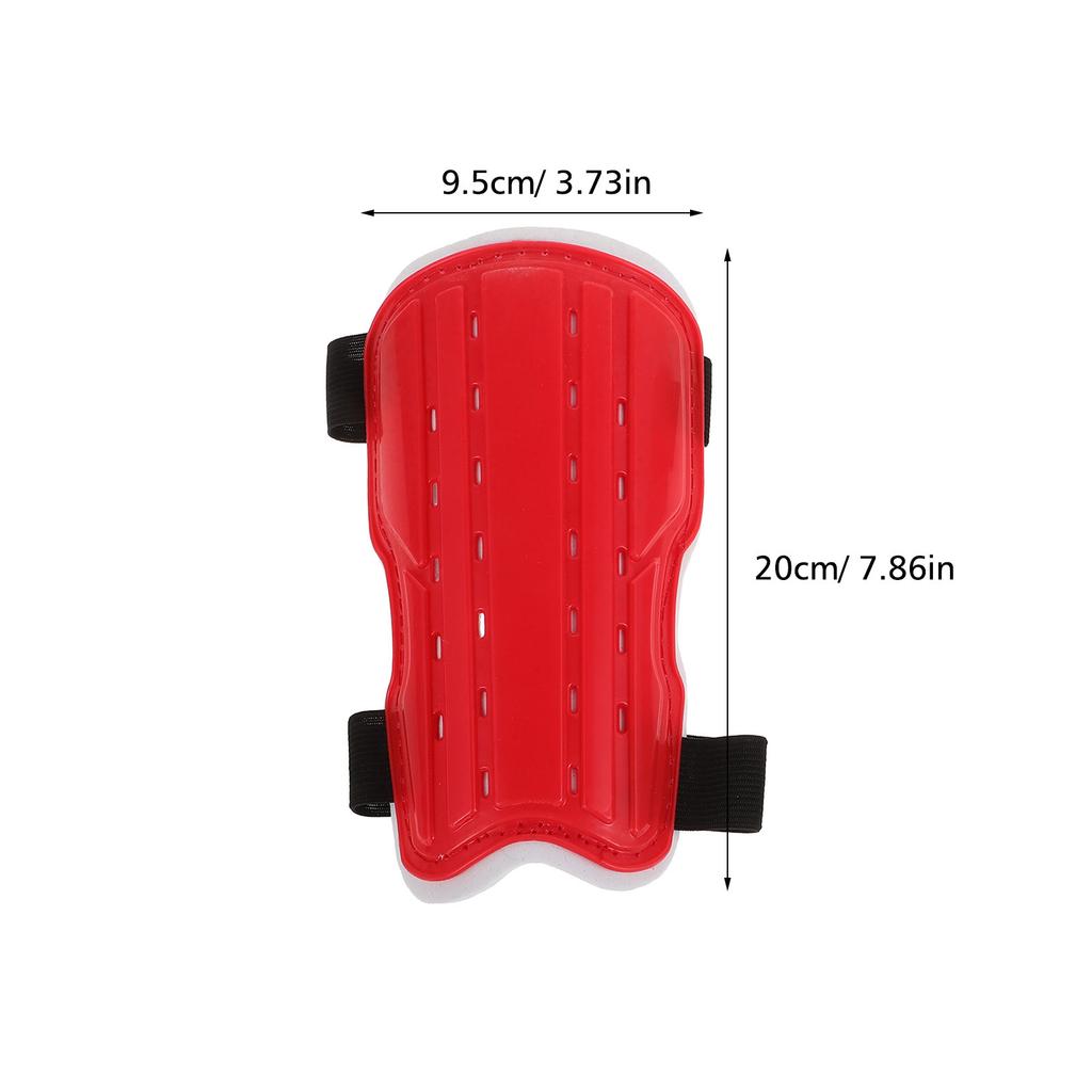 1Pair Youth Football Shin Guards Lightweight Breathable Ventilation Holes Secure Fit Adjustable Straps Ergonomic Design Soccer 1