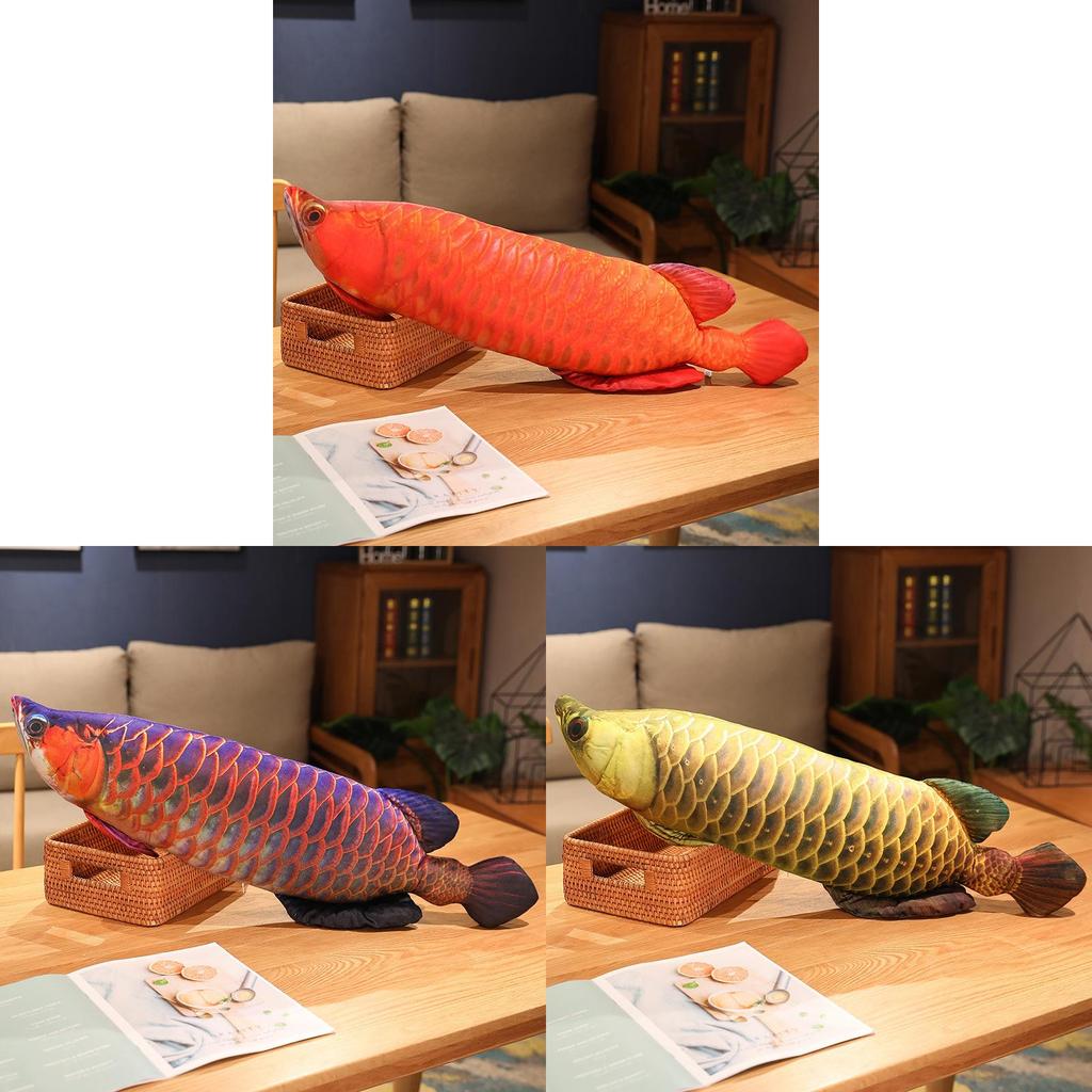 Cuscino Peluche Pesce Con Imbottitura in Cotone 3D Morbido Decorazione Acquario Per Bambini e Ragazzi