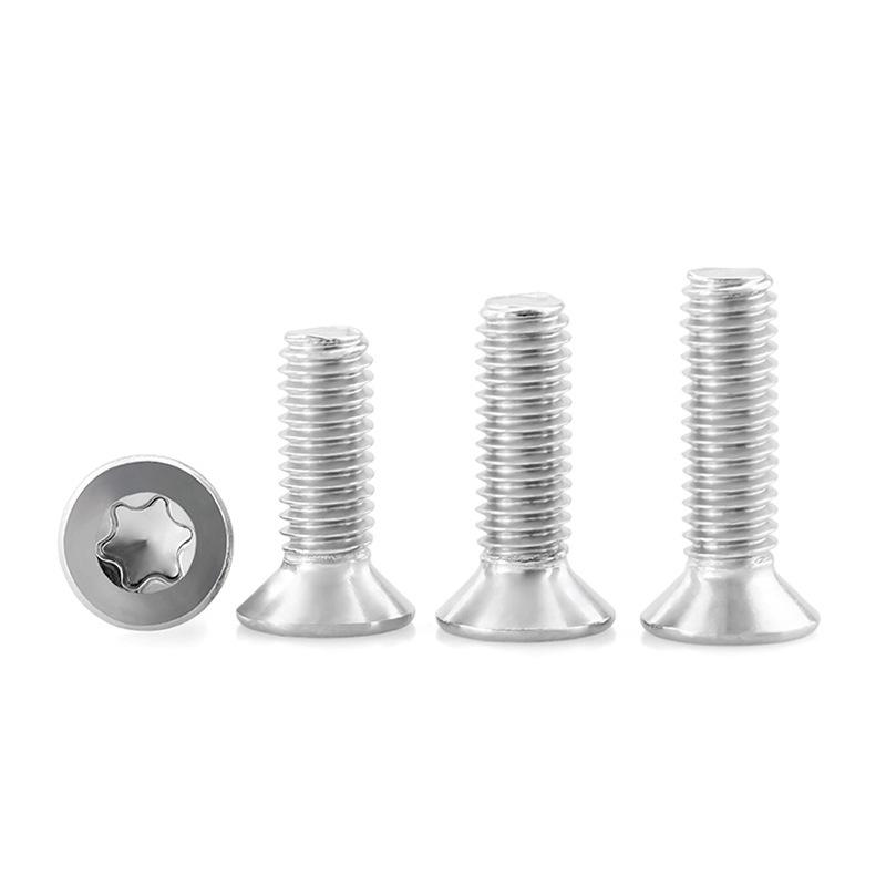 Countersunk Torx Machine Screws, 304 Stainless Steel (M1.4-M6), Hex Flower Head, GB2673.