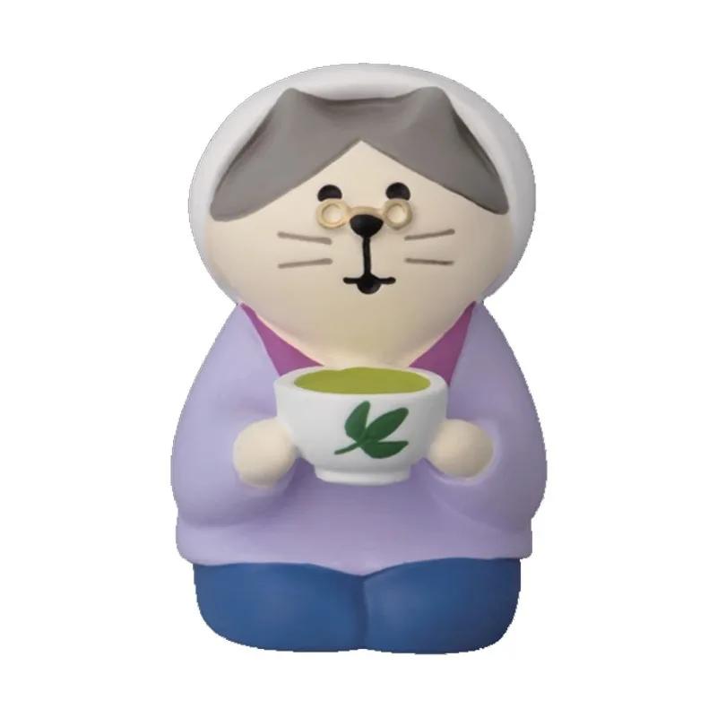 1pc Japanese Harvest Season Scene Decoration ZAKKA Fashion Play Gift Scarecrow Cat Toy DIY Resin Craft Small Decoration