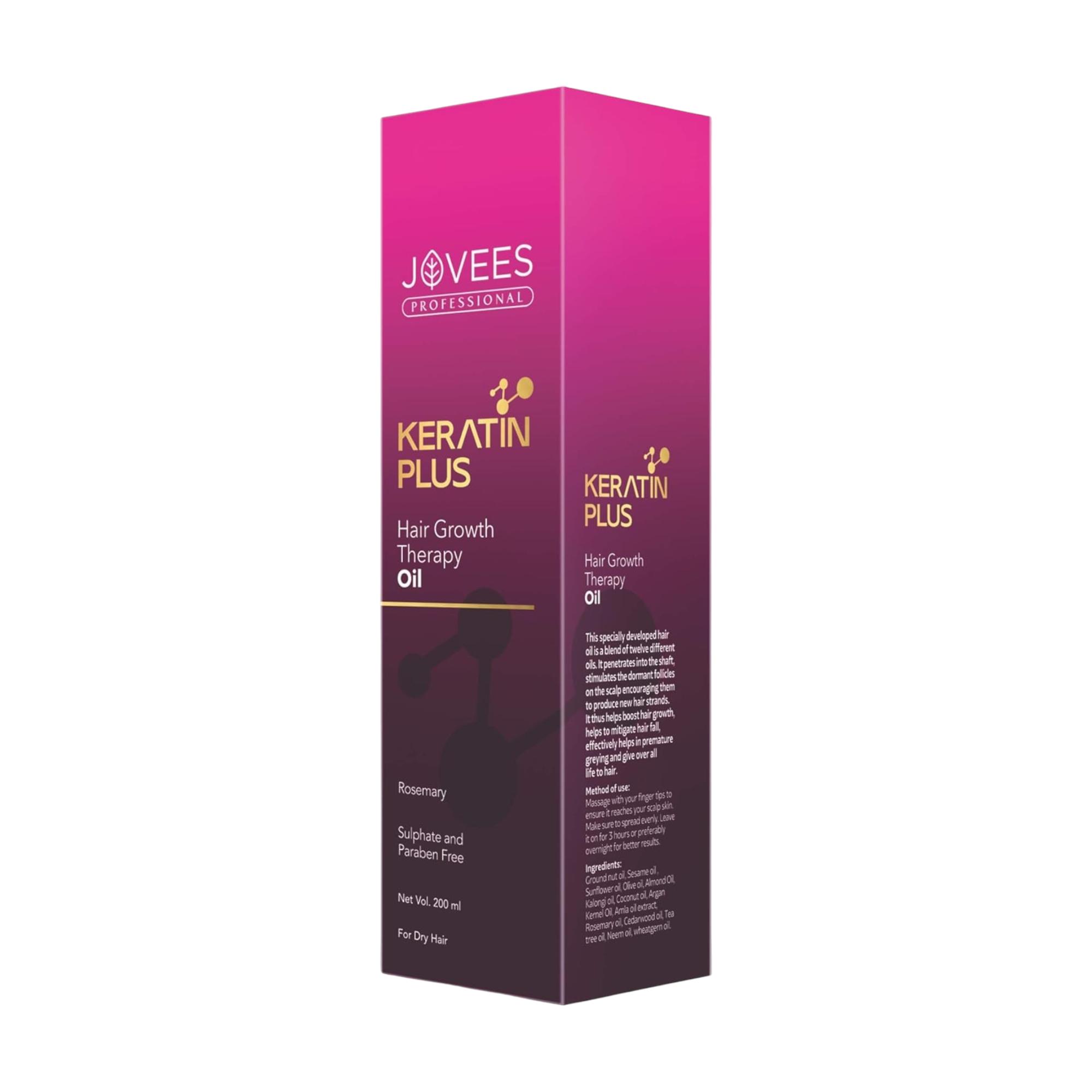 

Jovees Professional Keratin Plus Hair Growth Therapy Oil 200ml For All Hair Types With Rosemary Extract