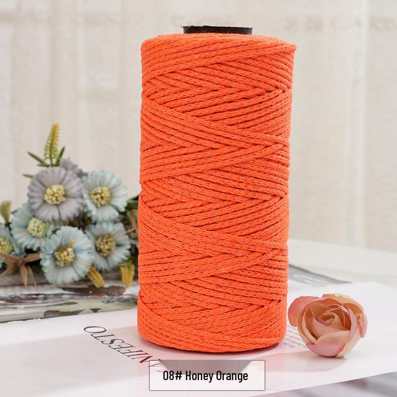 2mm Round Strand Hollow Yarn for European Style Crochet Bags, DIY Projects & Hand Knitting - Multi-Color Options
