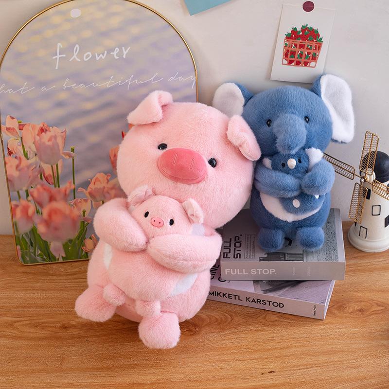 Kiss Baby Cute Pet Doll Penguin Pink Pig Elephant Kids Gifts Ragdoll Doll Japanese and Korean Plush Toys