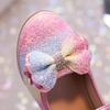 Girls' Princess Shoes Spring New Bowknot High-Heeled Leather Shoes Children's Performance Shoes Breathable Non-Slip Kids' Shoes