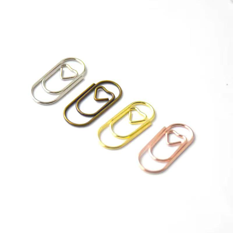 Heart-Shaped Mini Macaron-Colored Paper Clips: Cute, Small U-Shaped Clips & Bookmarks