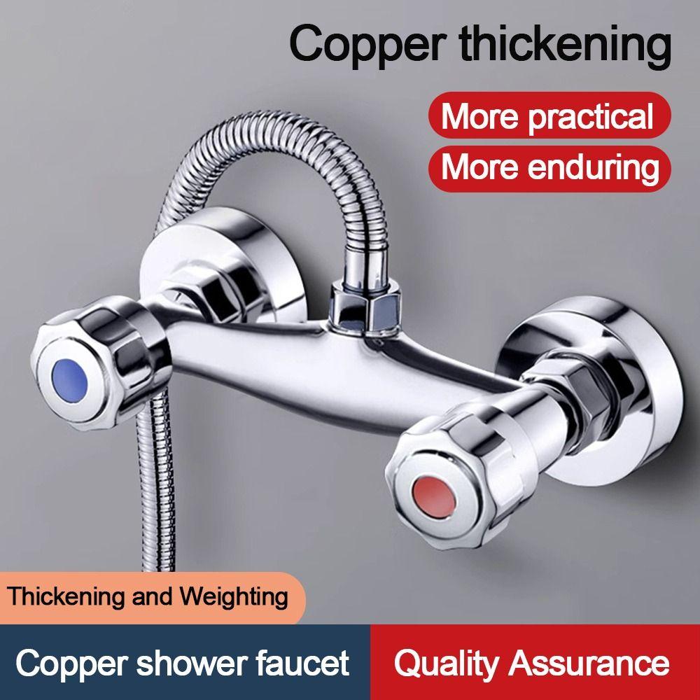 Metal Water Tap Mixing Valve Double Control Diverter Valve Creative Out Water Inlet Valve