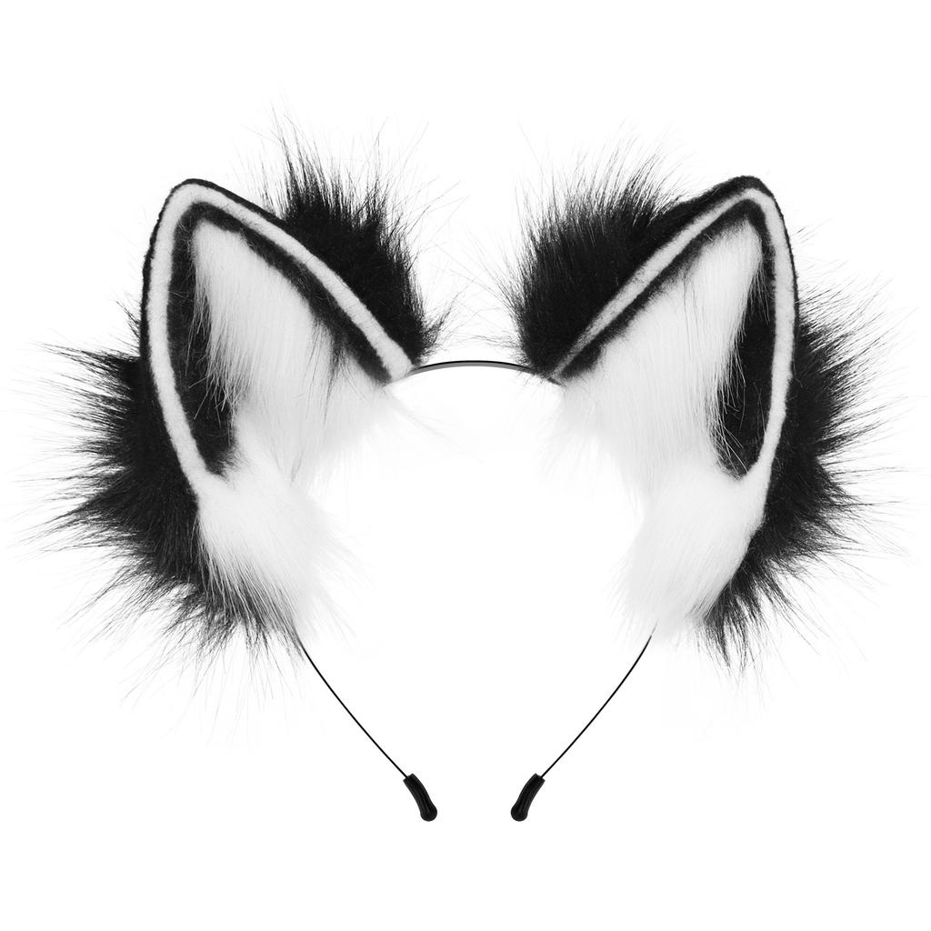Plush Fox Animal Ear Headband Cute Cos Jackal Simulation Plush Prop Accessories Headband Headband