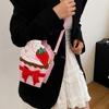 New Creative Bag Women's Bow Chain Messenger Bag Women's Bag Strawberry Cute Personality Cake