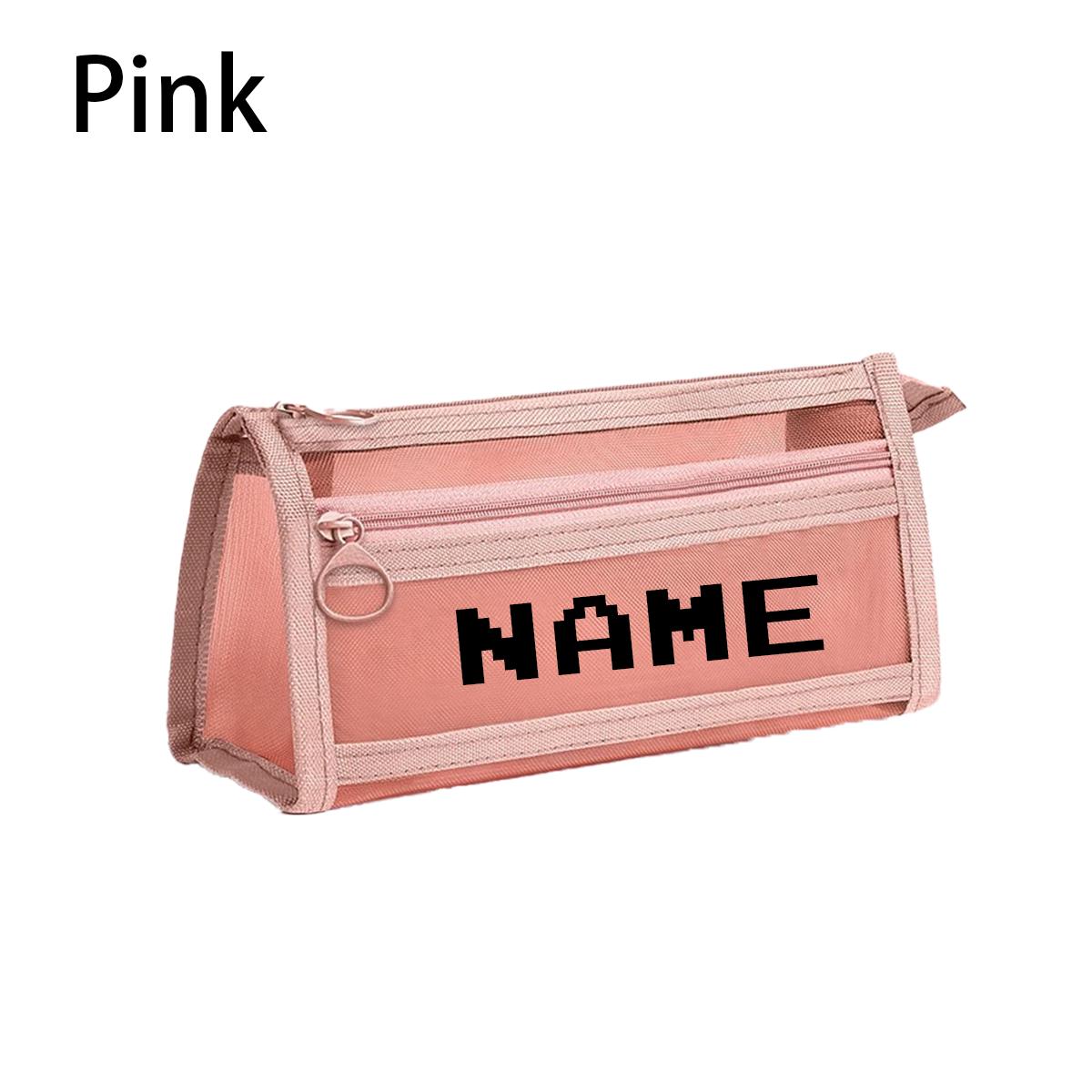 

Custom Name Pencil Pouch,Back To School Supplies For Kids,Personalized Pencil Case,Customized Clear Pencil Pouch,Customizable Zipper Pencil Pouch, рожевий